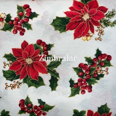 Tecido Loneta Estampado Digital Flor Natal 2.80m largura Tecido Loneta Estampado Digital Flor Natal 2.80m largura